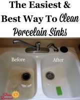 The easiest and best way to clean porcelain sinks