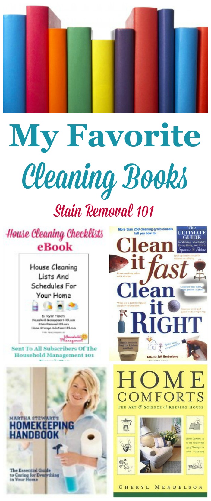 It's nice to have resources when you've got a stain or cleaning emergency. Here are my favorite stain removal and house cleaning books, to make sure you've got the best information on hand. {on Stain Removal 101}