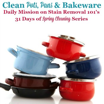 cleaning pots, pans and bakeware