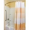 shower and bathtub, with curtain