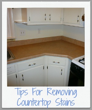 tips for removing countertop stains