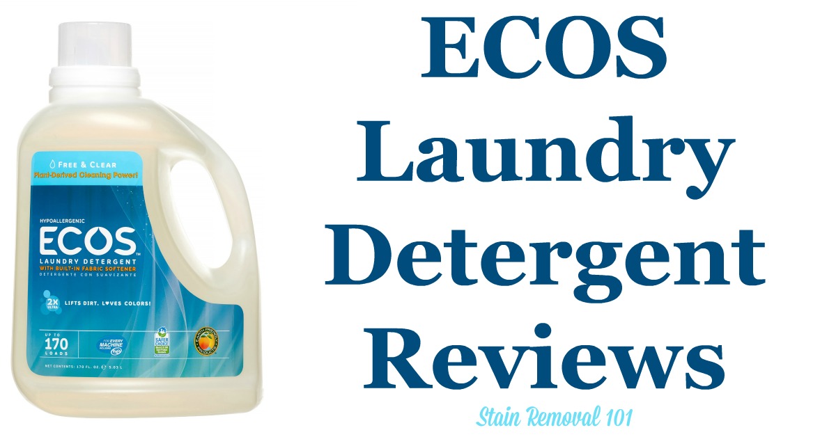 Here is a comprehensive guide about ECOS laundry detergent, including reviews and ratings of this eco-friendly brand of laundry supply, including different scents and varieties {on Stain Removal 101}