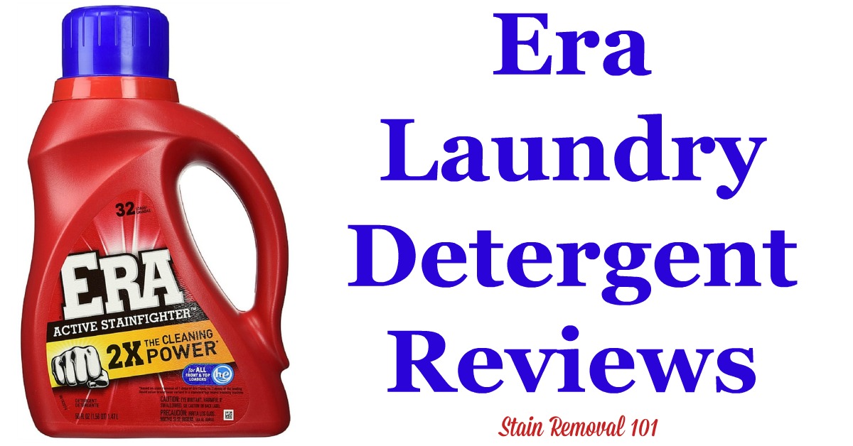 Here is a comprehensive guide about Era laundry detergent, including reviews and ratings of this brand of laundry supply, including different scents and varieties {on Stain Removal 101}