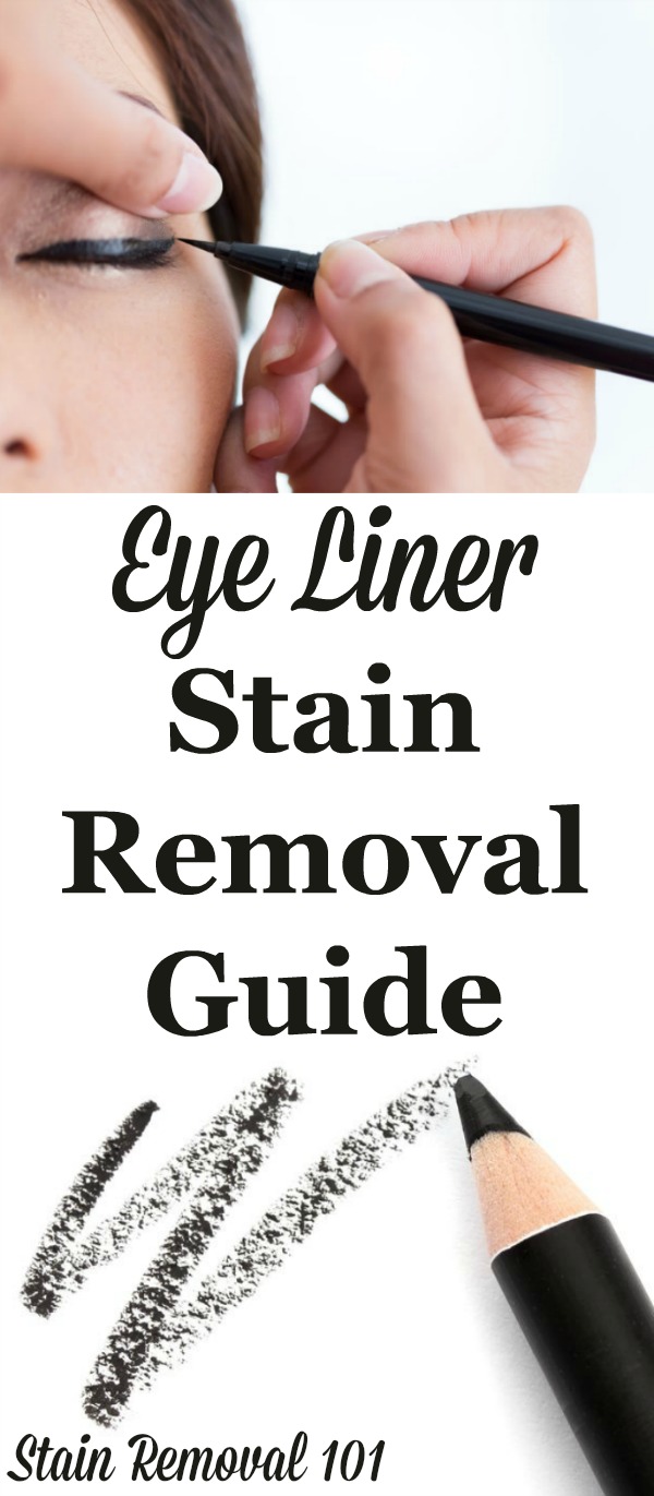 Step by step eye liner stain removal guide for clothing, upholstery and carpet {on Stain Removal 101}