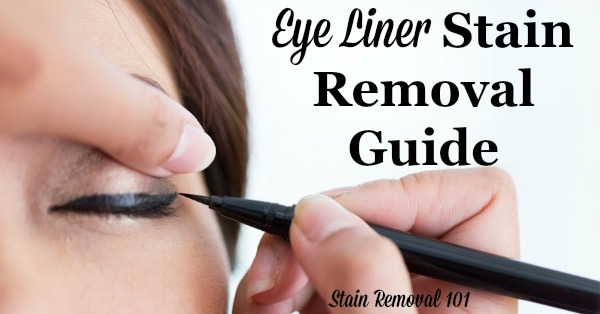 Step by step eye liner stain removal guide for clothing, upholstery and carpet {on Stain Removal 101}