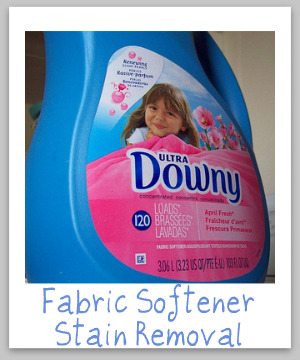 Fabric softener stain removal guide -- how to get rid of those blue grey stains once and for all! {on Stain Removal 101}