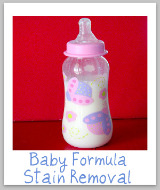 baby formula stain removal
