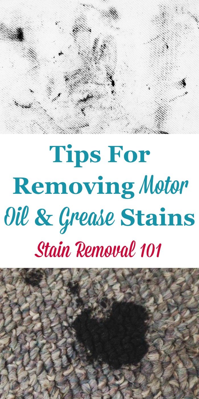 Tips For Removing Motor Oil & Grease Stain & Spots