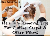 hair dye removal tips for clothes and other fibers