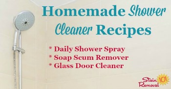 Homemade shower cleaner recipes