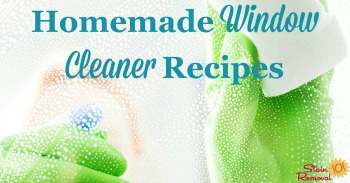 Homemade window cleaner recipes