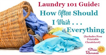 How often should I wash . . . everything