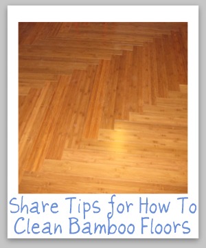 how to clean bamboo floors