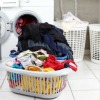 sorting laundry