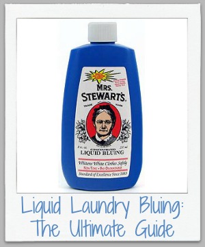 Liquid laundry bluing has been used for hundreds of years (or longer) by societies to lessen yellowing and graying of whites. Here's everything you need to know about this traditional laundry product. {on Stain Removal 101}