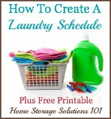 how to create a laundry schedule