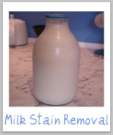 milk stain removal