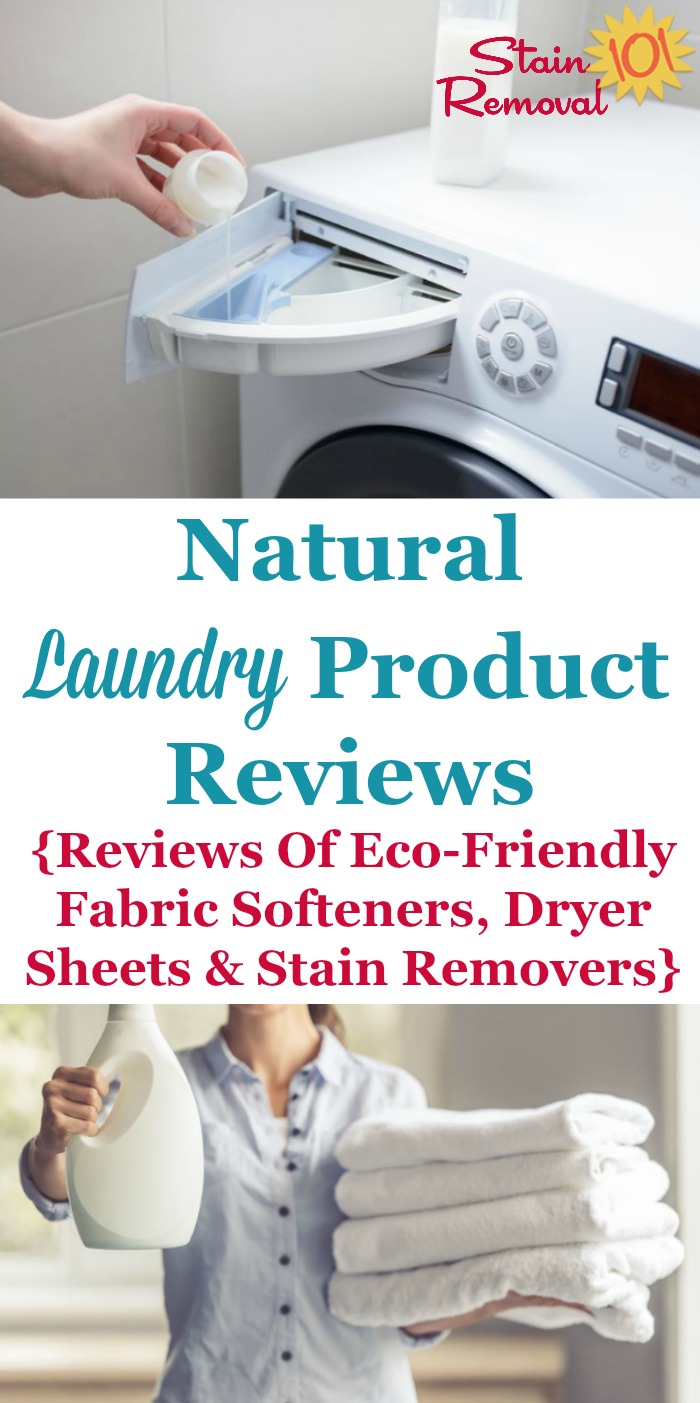 If you want to be more eco-friendly when doing laundry you need to use all green laundry products, from natural fabric softener, dryer sheets, stain removers, bleaches and more. Here's a list of brands available to try {on Stain Removal 101}
