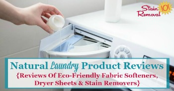 natural fabric softener and other laundry products