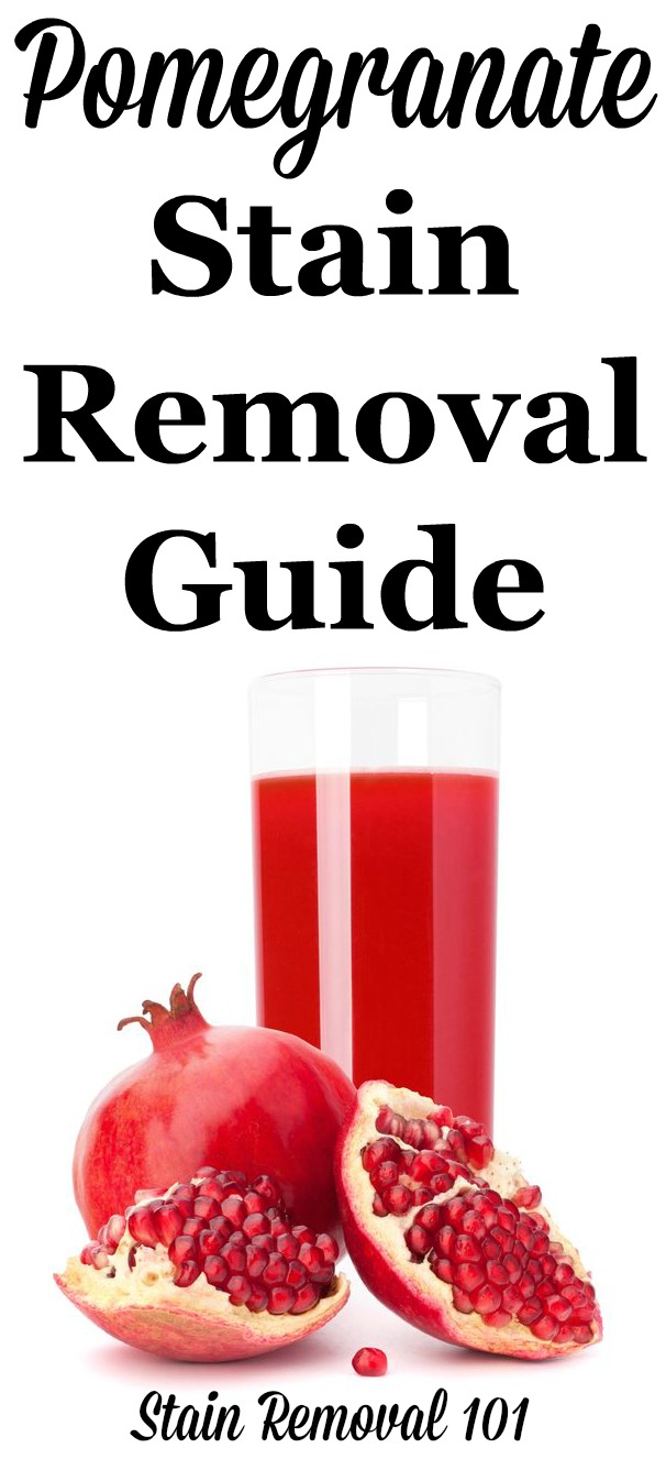 How to remove pomegranate stains from juice or the seeds from clothes, upholstery and carpet {on Stain Removal 101}
