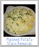 mashed potato stains