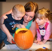 carving pumpkin