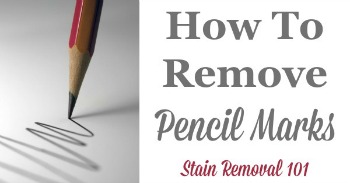 How to remove pencil marks
