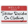 sticker residue on clothing