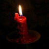 melting red candle