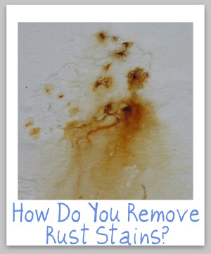 How To Remove Rust Stains From Clothes