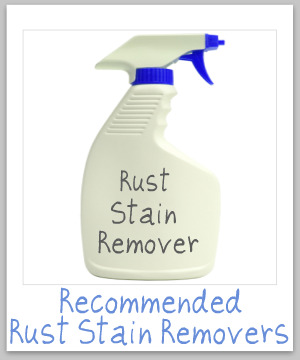 Recommended Rust Stain Remover Products
