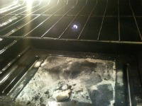 salt at bottom of oven