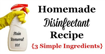 Homemade disinfectant recipe, with 3 simple ingredients