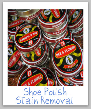 shoe polish on clothes