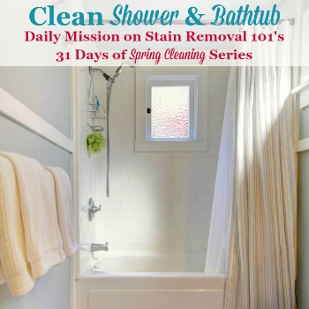 clean shower and bathtub