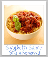 spaghetti sauce stains