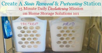 Create a stain removal and pretreating station {a Declutter 365 mission on Home Storage Solutions 101}
