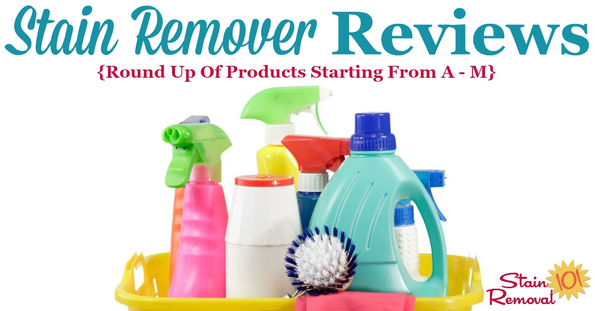 Here is a round up of over 50 stain remover reviews, for products from A through M in the alphabet, to find out which products work best, and which don't {on Stain Removal 101}