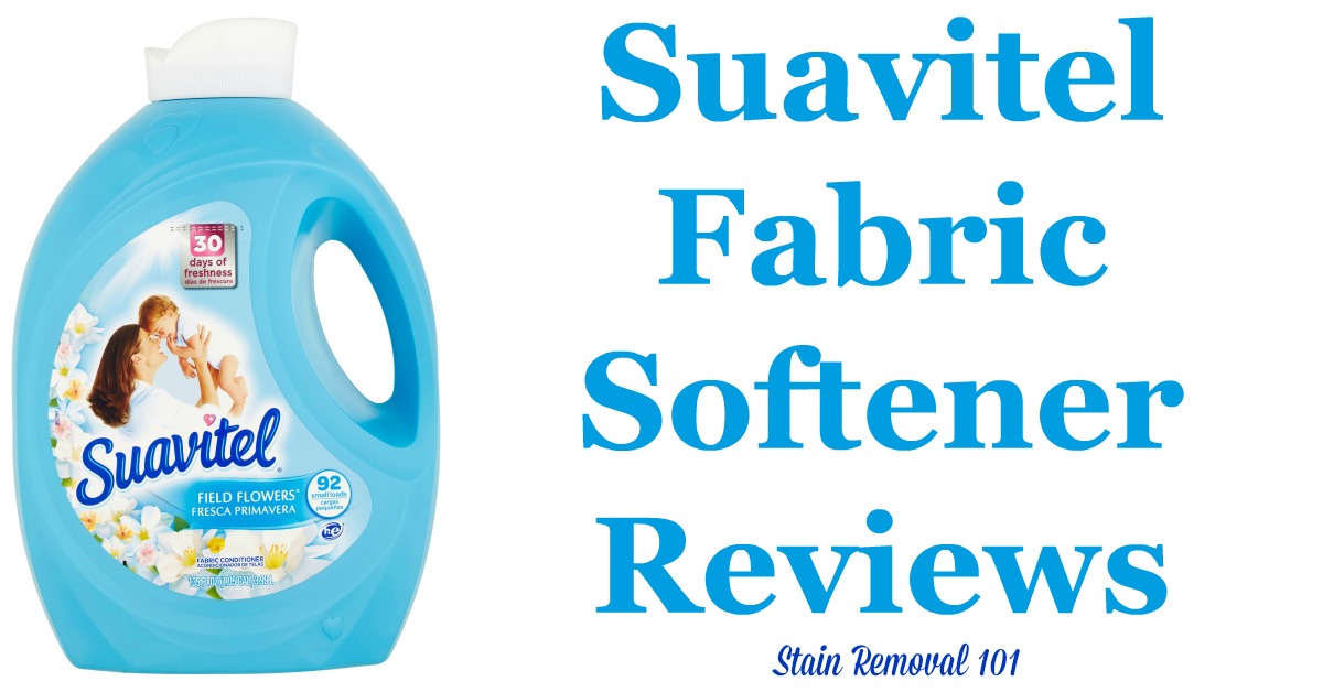 Here is a comprehensive guide about Suavitel fabric softener and  dryer sheets, including reviews and ratings of this brand of laundry supply for many different scents and varieties {on Stain Removal 101}