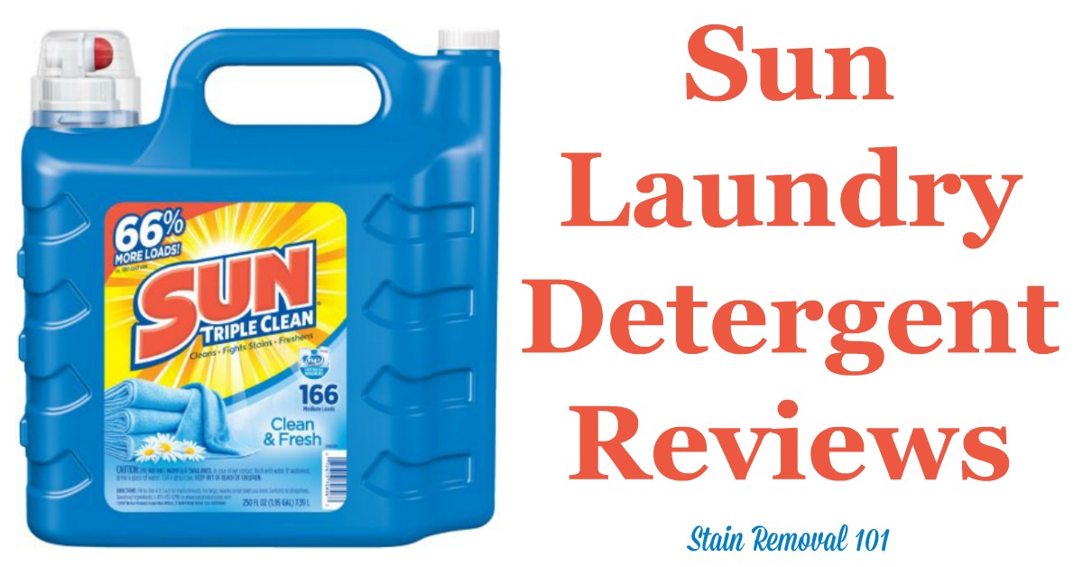 Here is a comprehensive guide about Sun laundry detergent, including reviews and ratings of this brand of laundry supply, including different scents and varieties {on Stain Removal 101}
