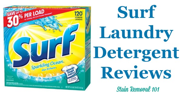 Here is a comprehensive guide about Surf laundry detergent, including reviews and ratings of this brand of laundry supply, including different scents and varieties {on Stain Removal 101}