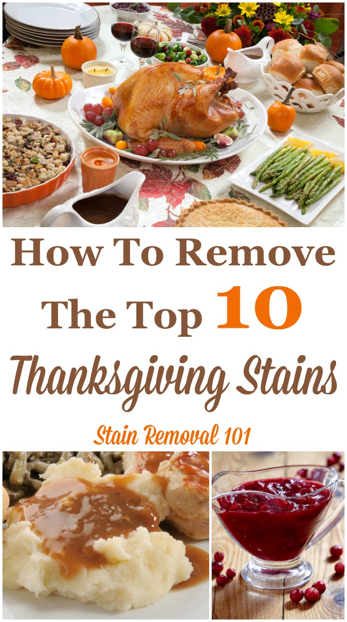 How to remove the top 10 Thanksgiving stains {on Stain Removal 101}