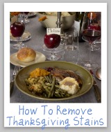 removing Thanksgiving stains