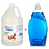 vinegar + dish soap