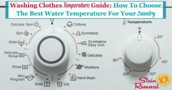 Washing clothes temperature guide
