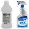 rubbing alcohol and Woolite Oxy Deep spray