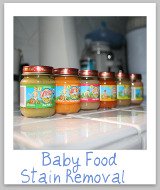 how to remove baby food stains