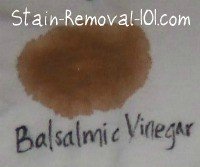 Balsalmic vinegar stain, and instructions for how to remove it from clothing, upholstery and carpet {on Stain Removal 101}