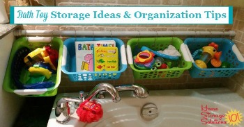 Bath toy storage ideas and organization tips
