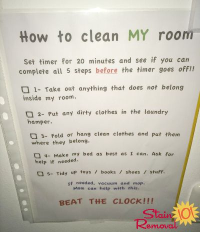 How to clean my room: Beat the clock! {featured on Stain Removal 101}